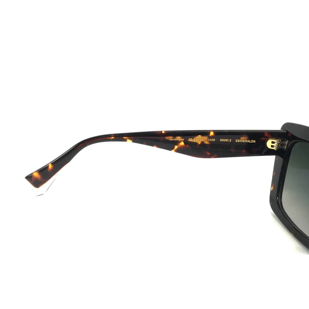 Gigi Studios Sunglasses ESMERALDA 6868/2 Dark Tortoise w/ Green Gradient Lenses